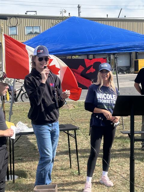 Nicole at an outdoor community event